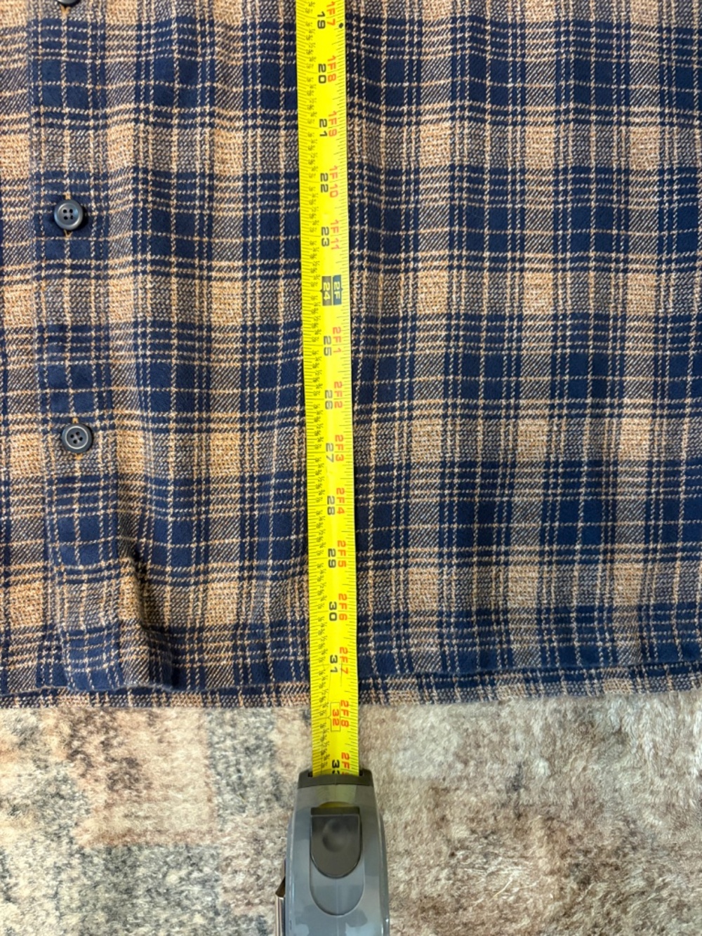 Patagonia #53947 Men's Blue/Tan Plaid Fjord Flannel Button-Front Shirt XXL/2XL - Picture 9 of 11